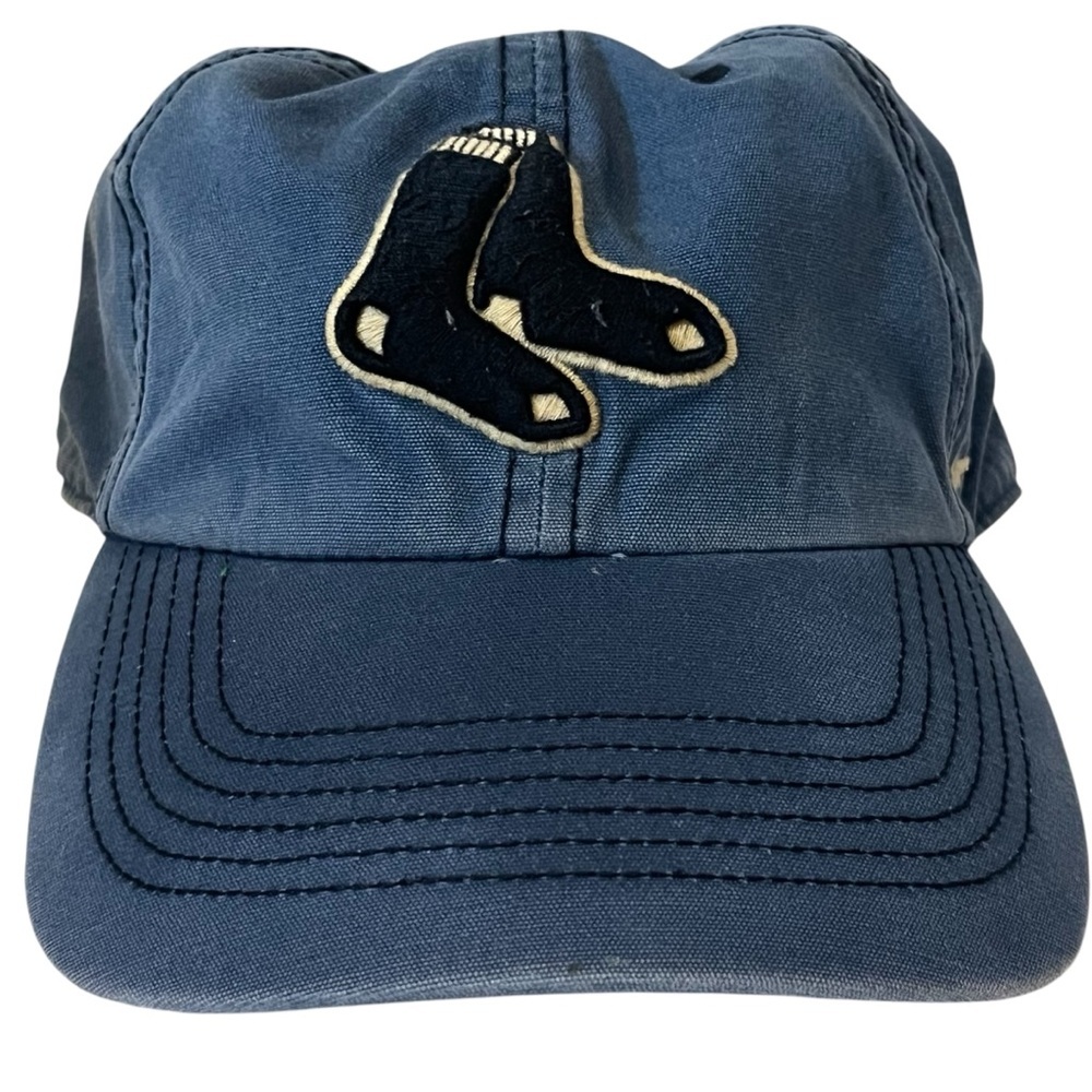 Boston Red Sox Blue & Black Embroidered Adjustable Cotton Baseball Cap by '47
